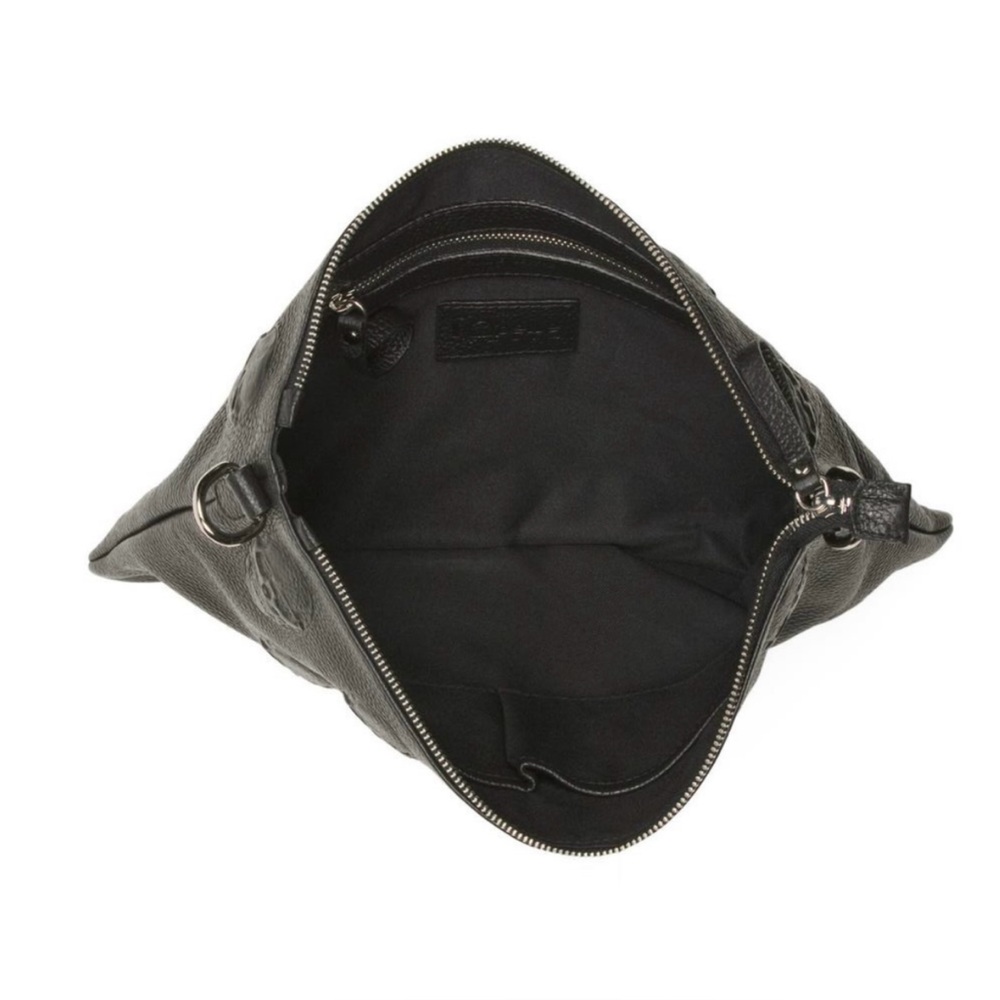 IO Pelle/Black Crossbody Bag/Skull Embossed Bag/Italian Leatherπ» π - Picture 5 of 15